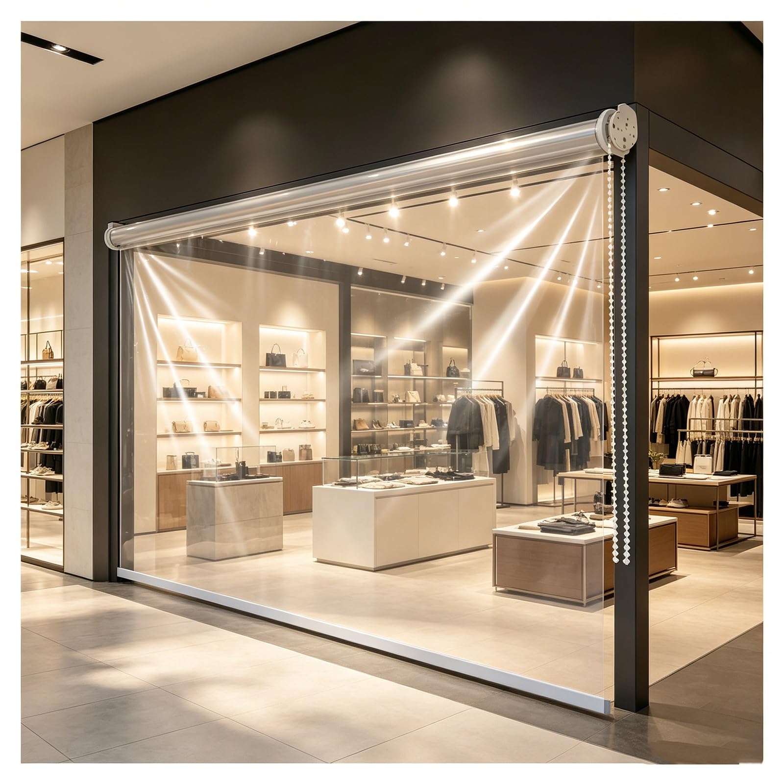 Vinyl roller shades，pvc transparent roller shade，porch blinds outdoor roll up weatherproof，clear waterproof roll up blinds，Transparent Partition Curtain(W100*H160cm/W39.37*H62.9in)