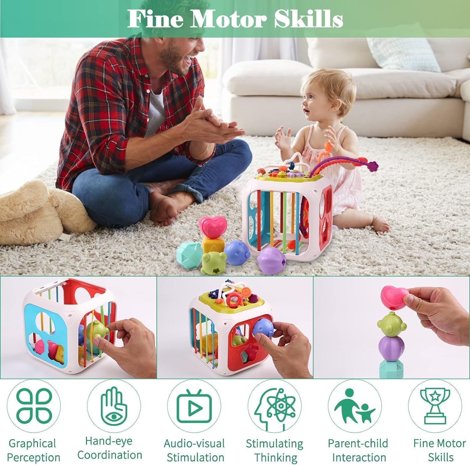 Activity Cube For Year Old Buy Montessori Toys For Toddler
