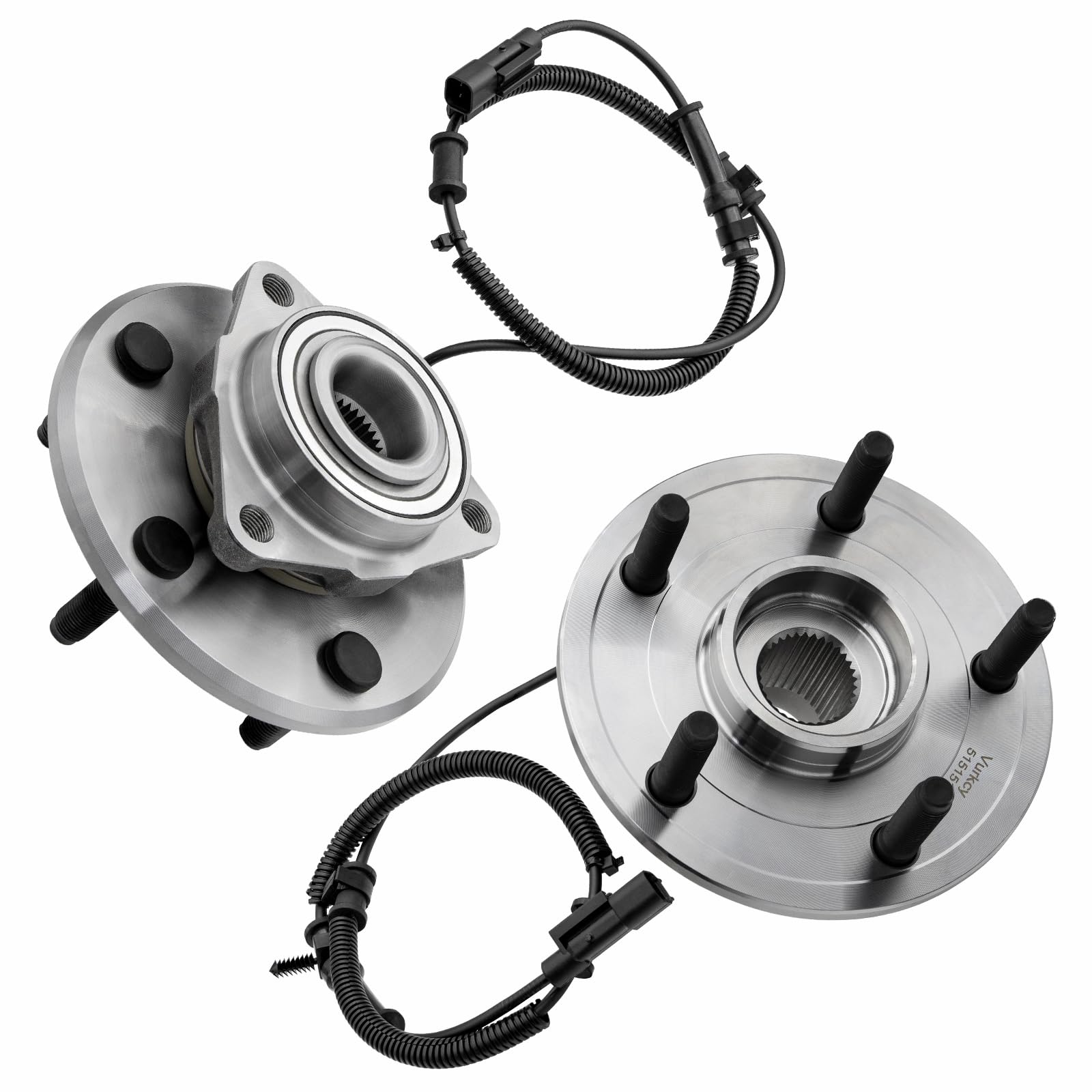 vurkcy front wheel bearing hubs assembly with abs & 5 lugs compatible with 2012-2018 ram 1500, 2019-2022 ram 1500 classic, pair hubs, replaces 515151