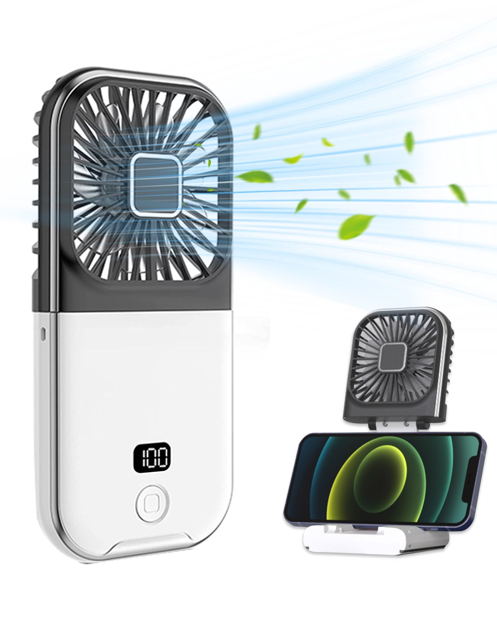 Amazon | Aooka 携帯扇風機【電池残量表示】急速冷却・折り畳み