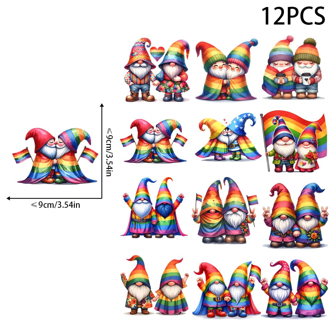 12pcs LGBT Gay Pride Month Bundle, Month Bundle Sublimation Iron On Patches Heat Transfer Stickers Decals Clothes Appliques for T-Shirt Jeans Accessories Families Clothing DIY Patches (P3)