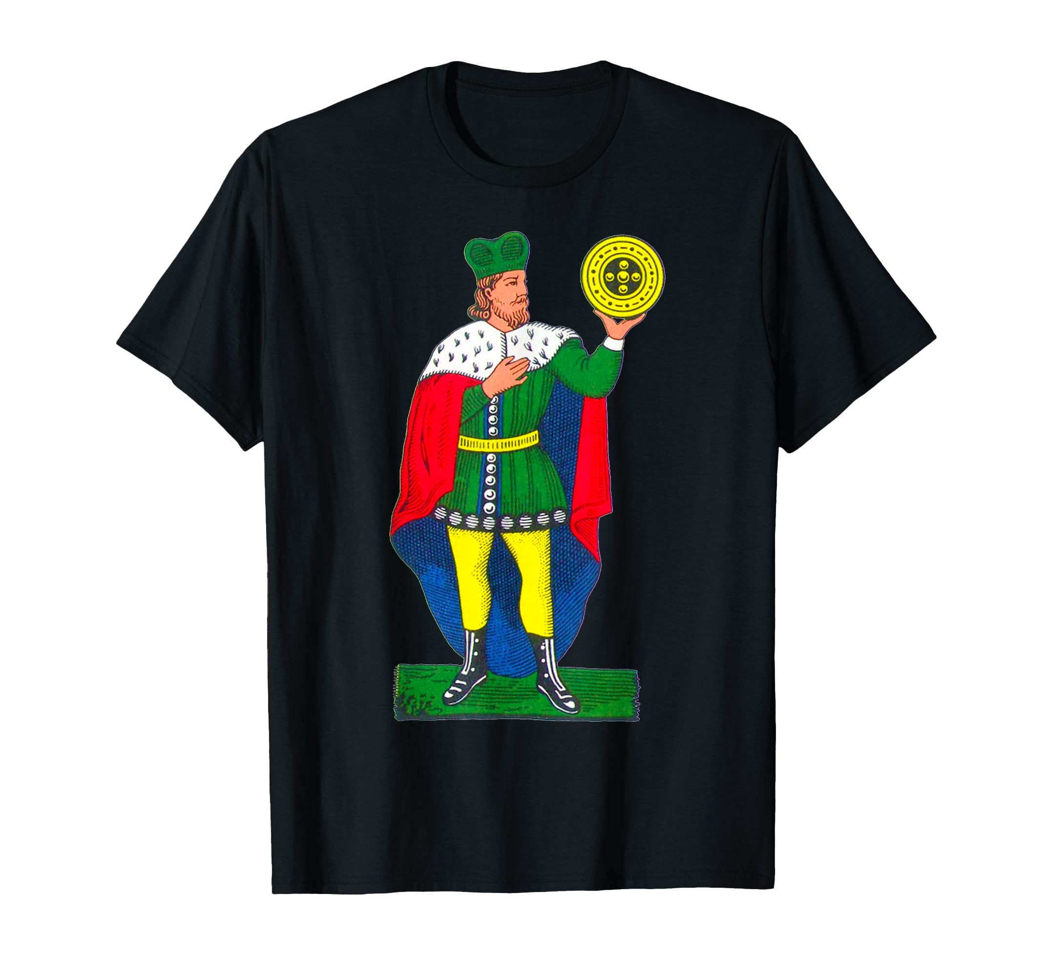 Amazon.com: Sicilian ScorpaBriscola King of Coins Re di Denari Cards  T-Shirt : Clothing, Shoes & Jewelry