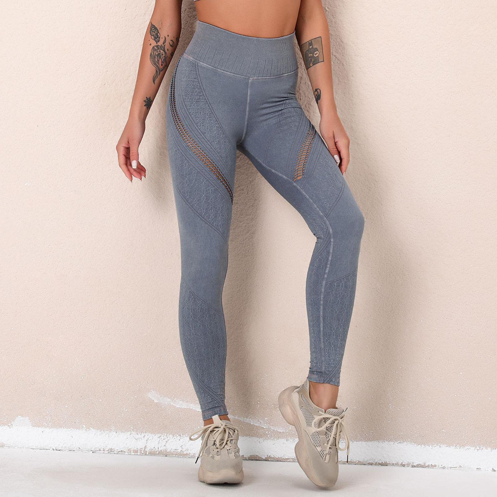 Leggings Sportivi Donna Leggings Vuoti Senza Cuciture Donna Fitness Push Up Legging Pantaloni da Palestra A Vita Alta Allenamento Elasticità Sexy Pantaloni Ad Asciugatura Rapida