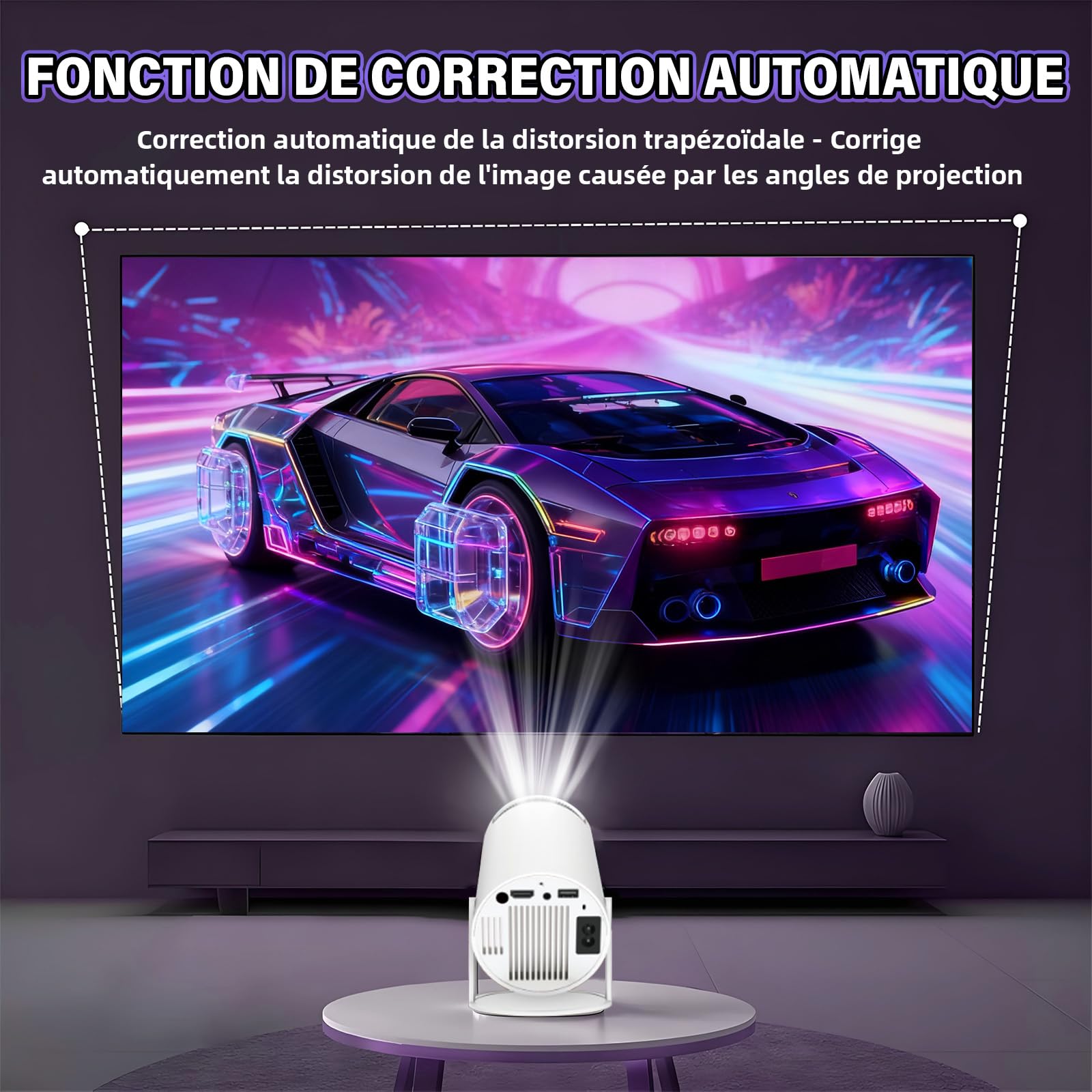M300 Max Projecteur Portable avec WiFi et Bluetooth, Projecteur sans Fil avec 36000+ Jeux 14 Émulateurs, 130 Lumen, 1024 * 600P, Console de Jeux Android 11 pour Home Cinéma, Extérieur (Boîte Rouge)