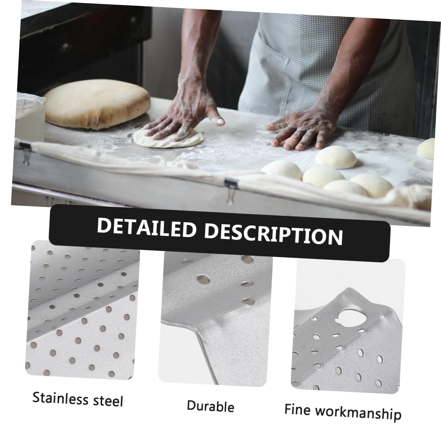 Ciieeo 2 Stück Teiliges Antihaftbeschichtetes Baguette Backblech aus Lebensmittelechtem Kohlenstoffstahl Hitzebeständig Perforierte Fach Brotform Leicht zu Reinigen für Ofen und Toaster
