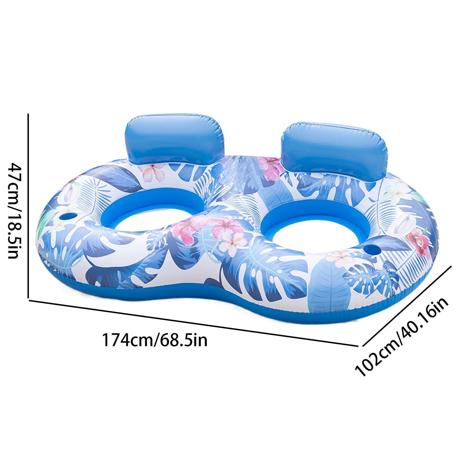 Generico Materassino Gonfiabile Galleggiante in PVC, Amaca Galleggiante per Piscina, Mare e Lago. (Two People)
