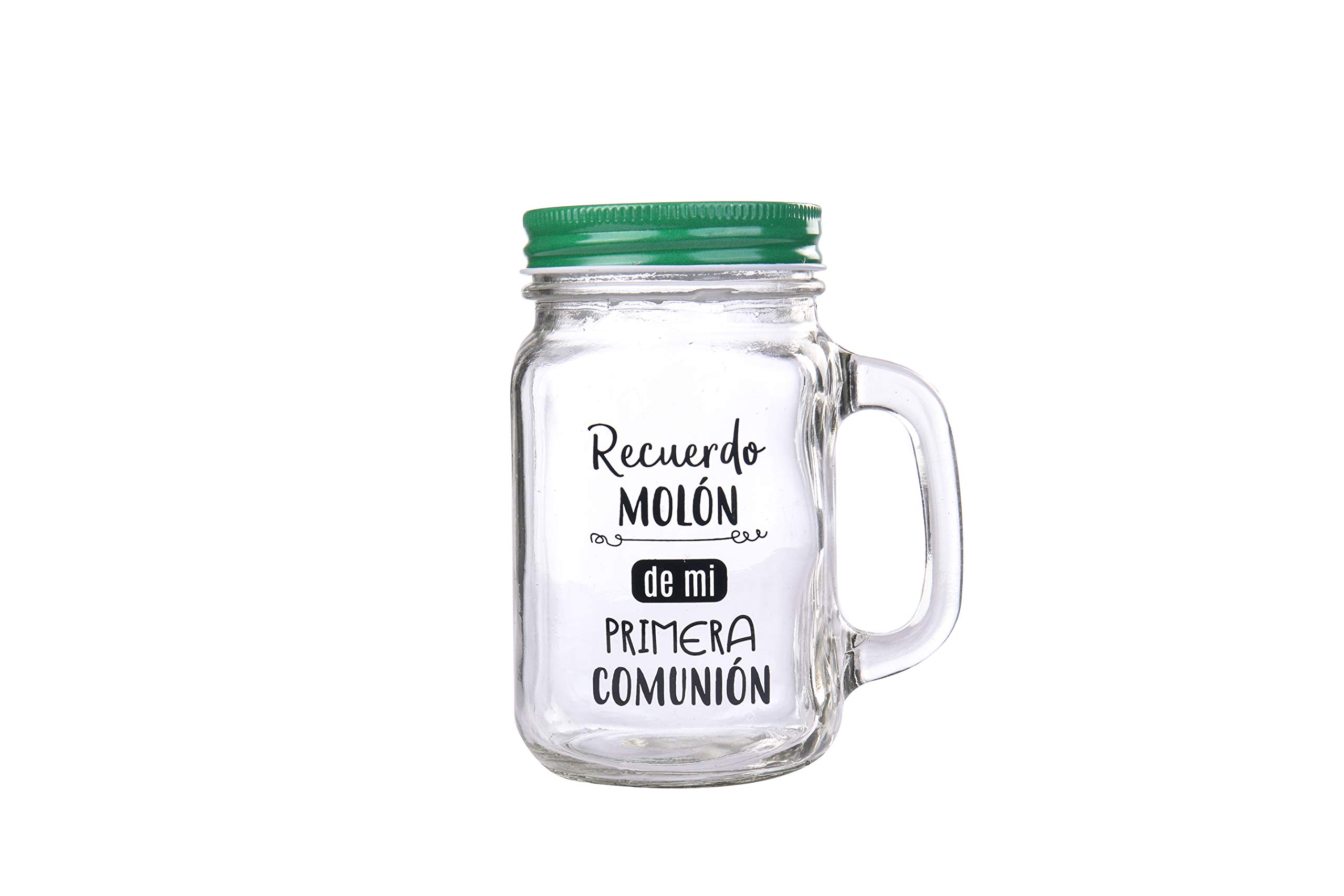 DISOK Lote de 18 Jarra Cristal con Caña Recuerdo Molón Surtido EN Colores - Jarras con Frases, Tazas Originales para Detalles, Recuerdos y Regalos de Comuniones