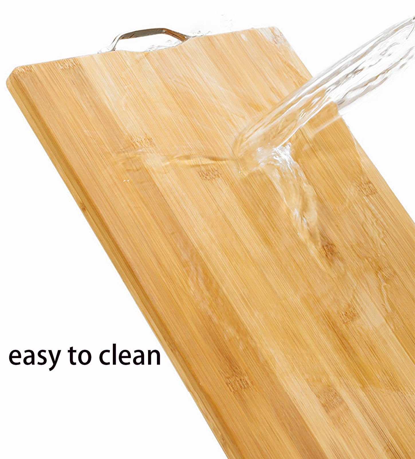 Tabla de cortar bambú grande con mango 1,8 cm grosor, tabla doble cara for carnes y frutas, fácil limpiar, 60, 80 cm/31,5 pulgadas(80cm/31.5in)