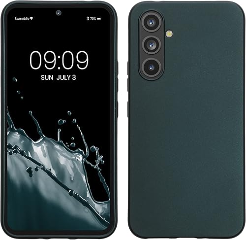 Miniatura 8 de kwmobile Funda compatible con Samsung Galaxy A50 - Funda de silicona TPU con acabado suave - remolino de coco