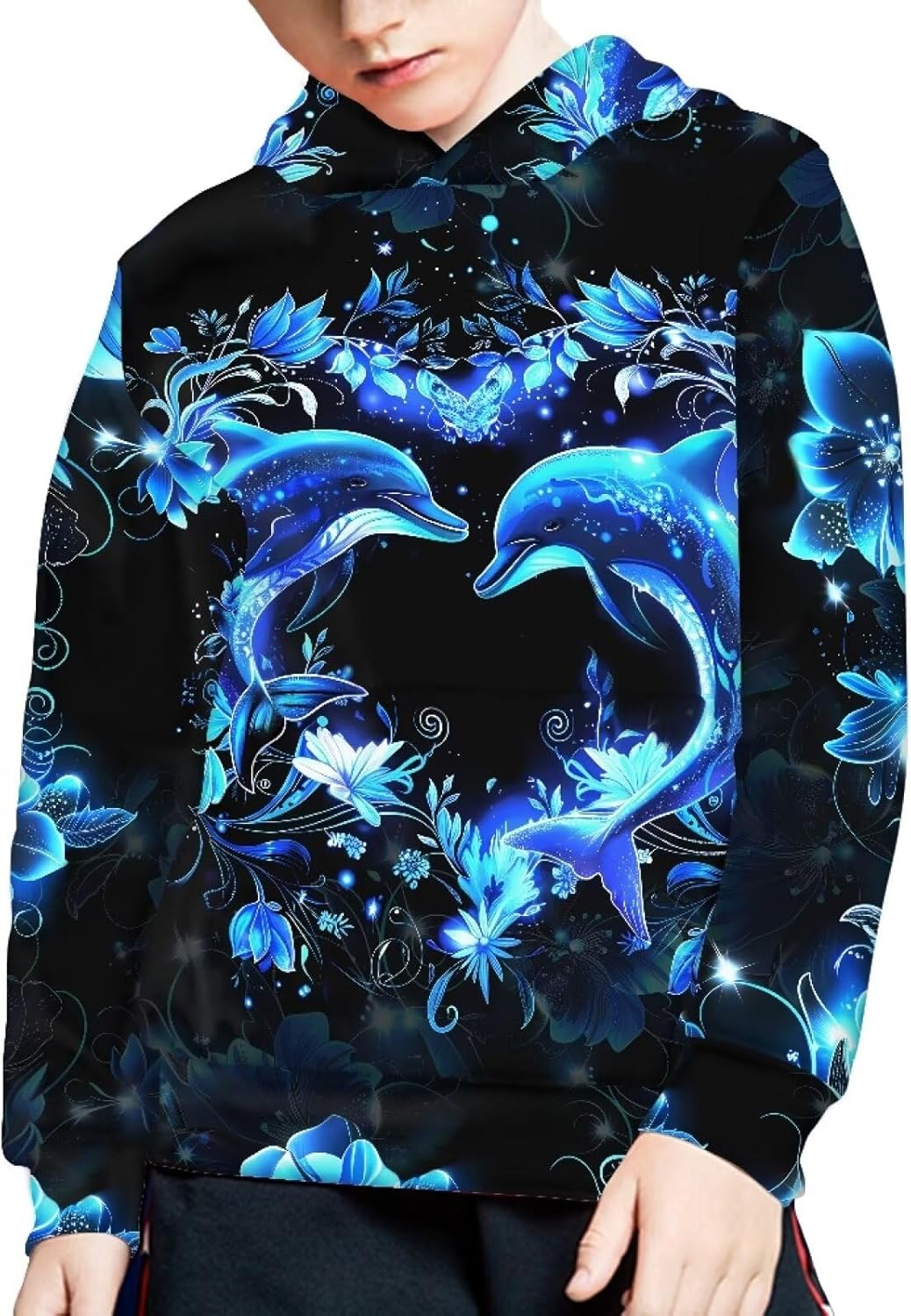 JEOCODY Hoody Sweatshirt Unisex Kids Cute Long Sleeve Pocket Pullover - Image 3