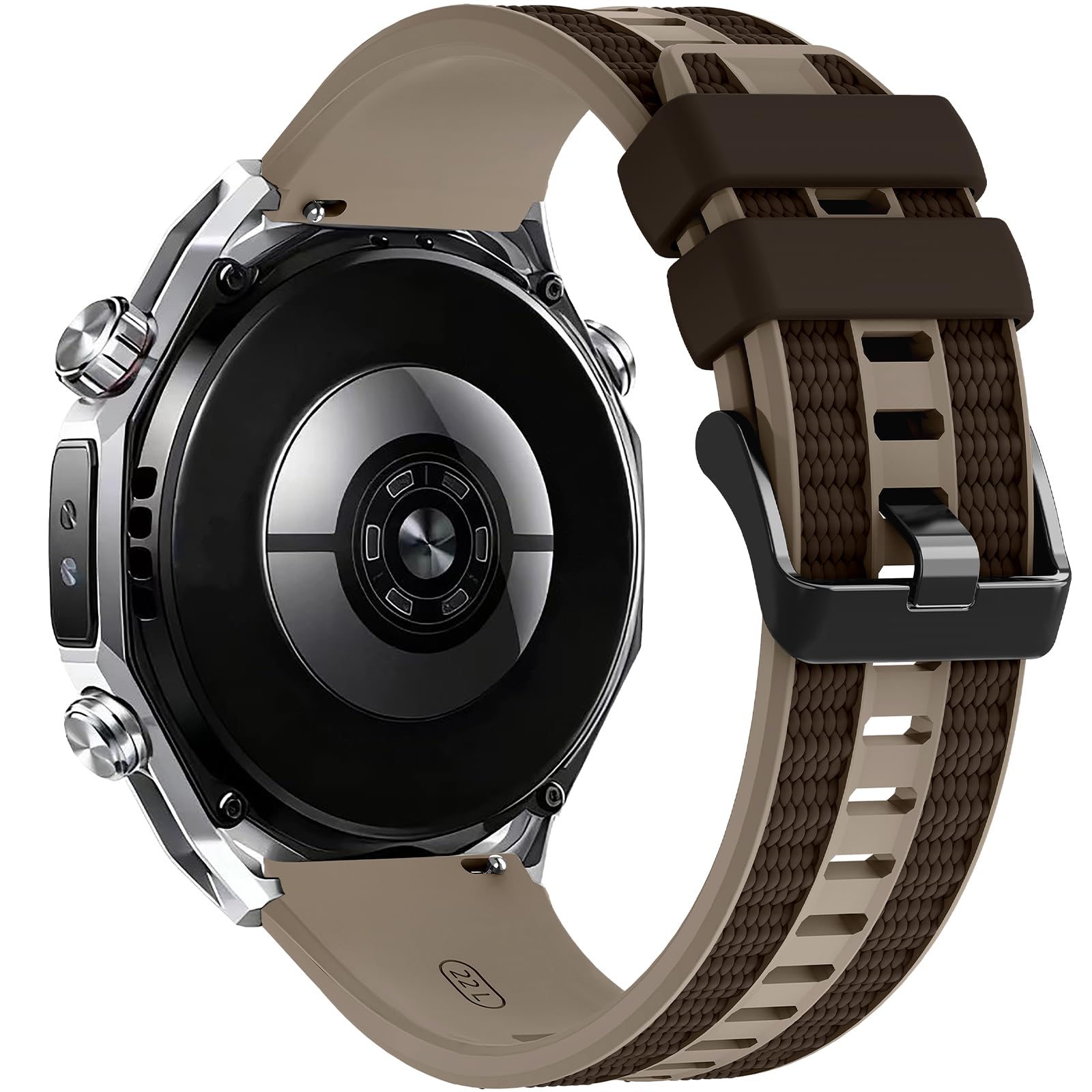 XMUXI 22mm Strap Dual-color Compatible with Huawei Watch GT6 Pro GT6 GT5 Pro GT5 GT4 GT3 46mm Quick Release Silicone Reolacement Strap for Bip 6 Venu 4 45mm Rugged Bands 22mm-image-39