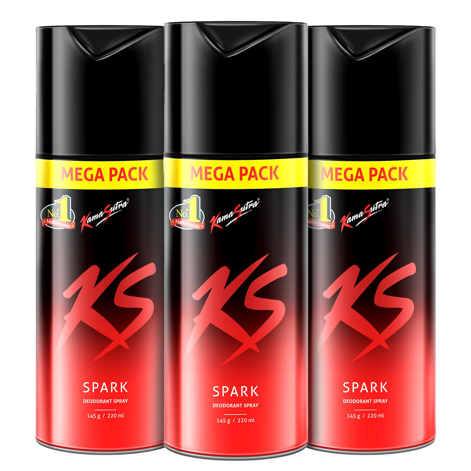 KamaSutra Men Spark Deodorant Spray | Fresh Long-Lasting Aroma | 220ml Each (Pack of 3)-image-47