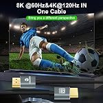 Thsucords Ultra Thin 8K 4K HDMI Cables 6.6FT 2 Pack, Slim & Flexible Soft High Speed HDMI 2.1 Cord Support 4K@120Hz 8K@60Hz48Gbps Compatible with Roku TV/HDTV/PS5/Blu-ray