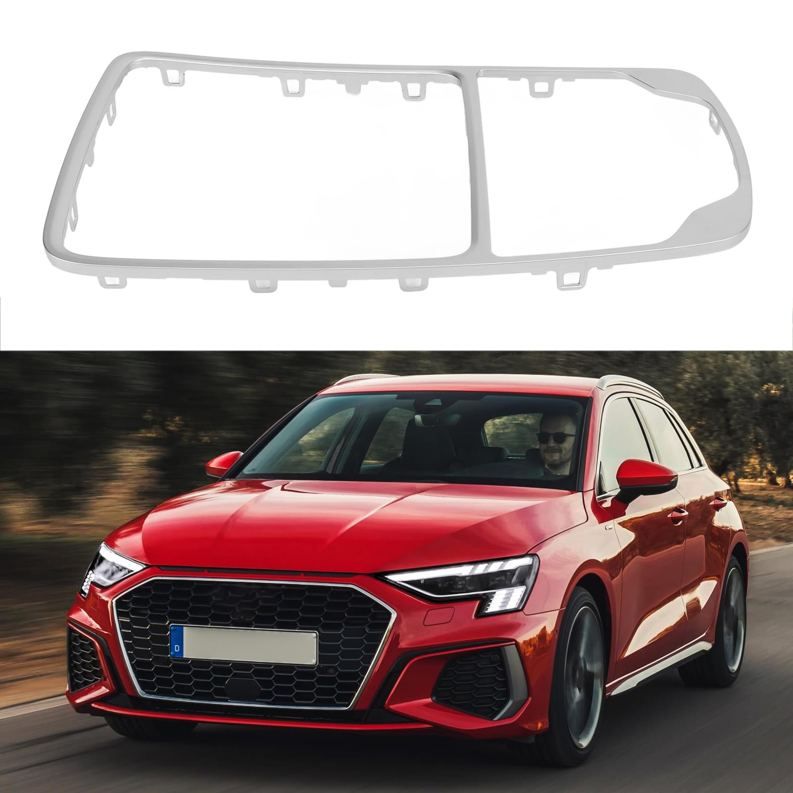 Elegante Cornice per Console Centrale per A3 S3 RS3 con Copertura Cromata, Numeri OE 8V0864260A 3Q7, 8V0864260B3Q7