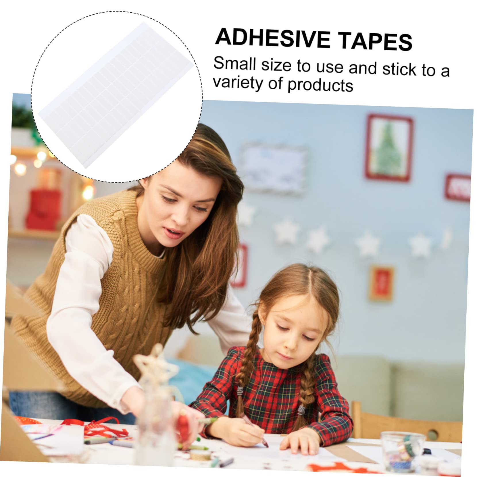 HOMSFOU 3 Set Nastro Adesivo Biadesivo Eva Strisce Autoadesive Per Diy E Decorazioni Ottima Viscosità Per Appendiere Palloncini E Poster 5 Fogli*3