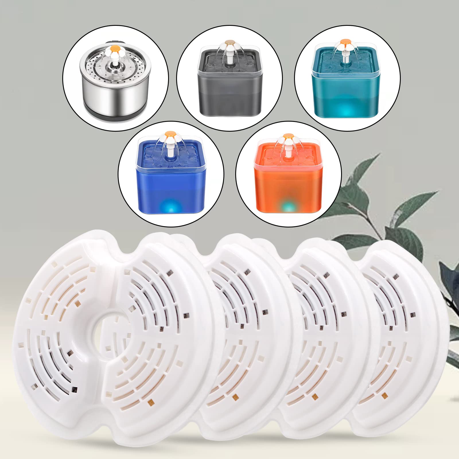 8 Pack Cat Fountain Filters, Petilog Cat Water Fountain Filters, Pet Fountain Filter Replacment - image 2