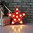 Marquee Light Star Shaped LED Plastic Sign-Lighted Marquee Star Sign Wall Dcor Battery Operated (Red)