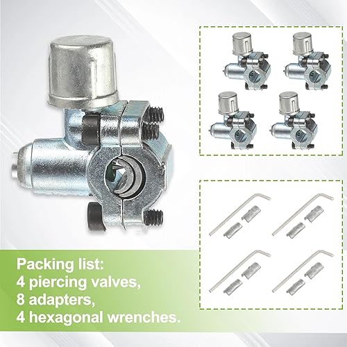 Miniatura 10 de BPV-31 Kit de válvula de perforación de válvula de grifo para refrigerador es adecuado para fundas universales de tarjetas de refrigerador de 14