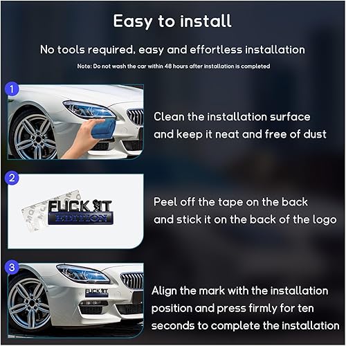 Miniatura 3 de Fuck It Edition Emblema para automóvil, calcomanías decorativas para parachoques de auto, calcomanía de parachoques de auto, insignia de calcomanía