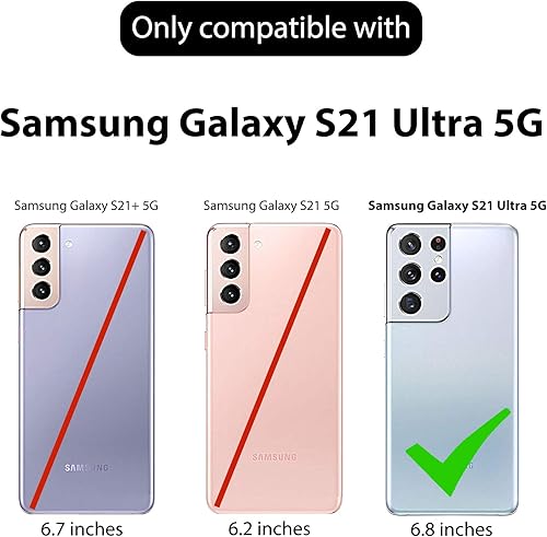 Miniatura 2 de Ailiber Funda protectora para Samsung Galaxy S21 Ultra 5G, protector de pantalla para Galaxy S21 Ultra, soporte giratorio con clip para cinturón,