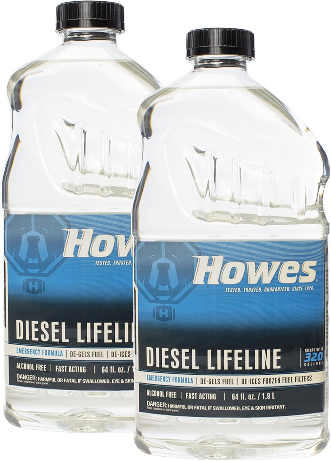 Howes Diesel Lifeline 64-ounce Emergency Formula, De-Gels Fuel, and De-Ices Frozen Fuel Filters Casepack (Six 64-Ounce Bottles)