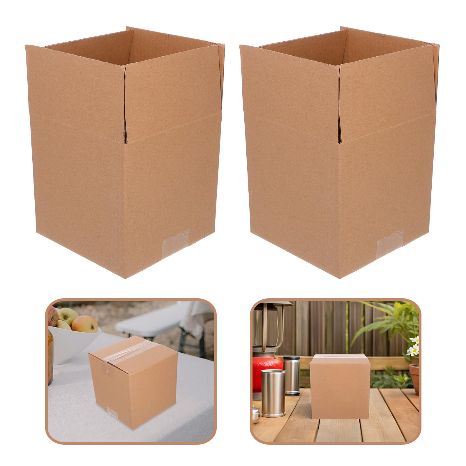 YARNOW Lot de 15 Boîtes D'emballage Carrées en Papier Brun, Solides et Offrant une Protection, pour L'expédition Rangement des Colis