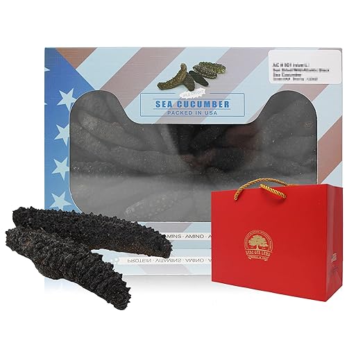 Vista 26 de DOL Wild Caught, pasador negro atlántico secado al sol, pepino de mar, 120-150 unidades, 3-4 años, totalmente natural, nutritivo, (pequeño, 1 libra)