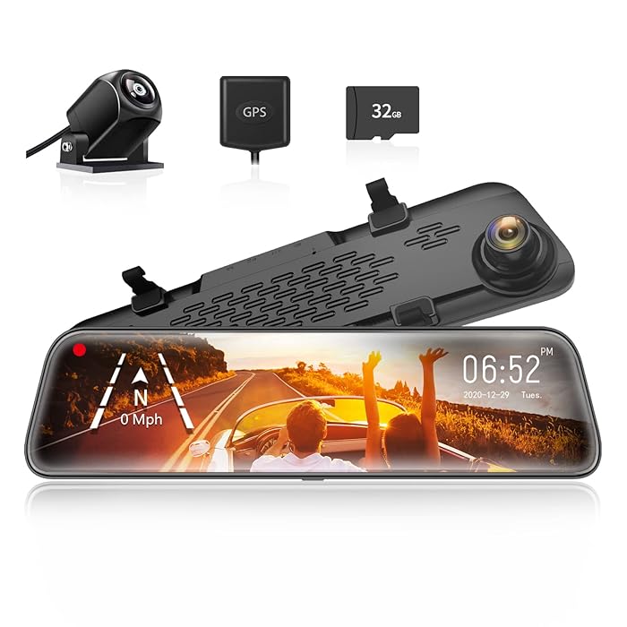 Buy Dash Cam Mirror Car Camera WOLFBOX G840S Rear View Dashcam 1296P