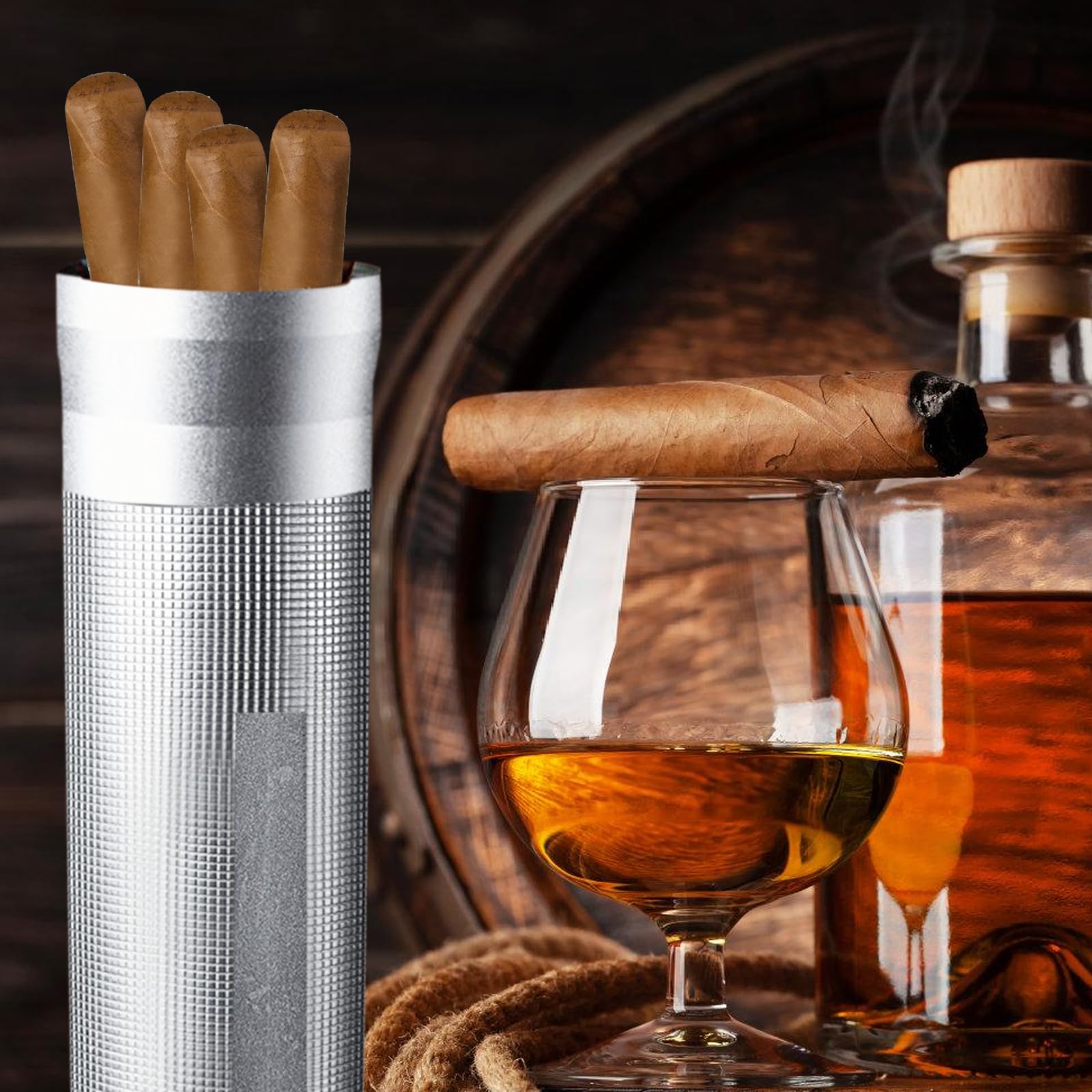 TMISHION Boîte à Cigares En Bois Mini Boîte à Cigares Portable Pour Cave à Cigares Vintage étui