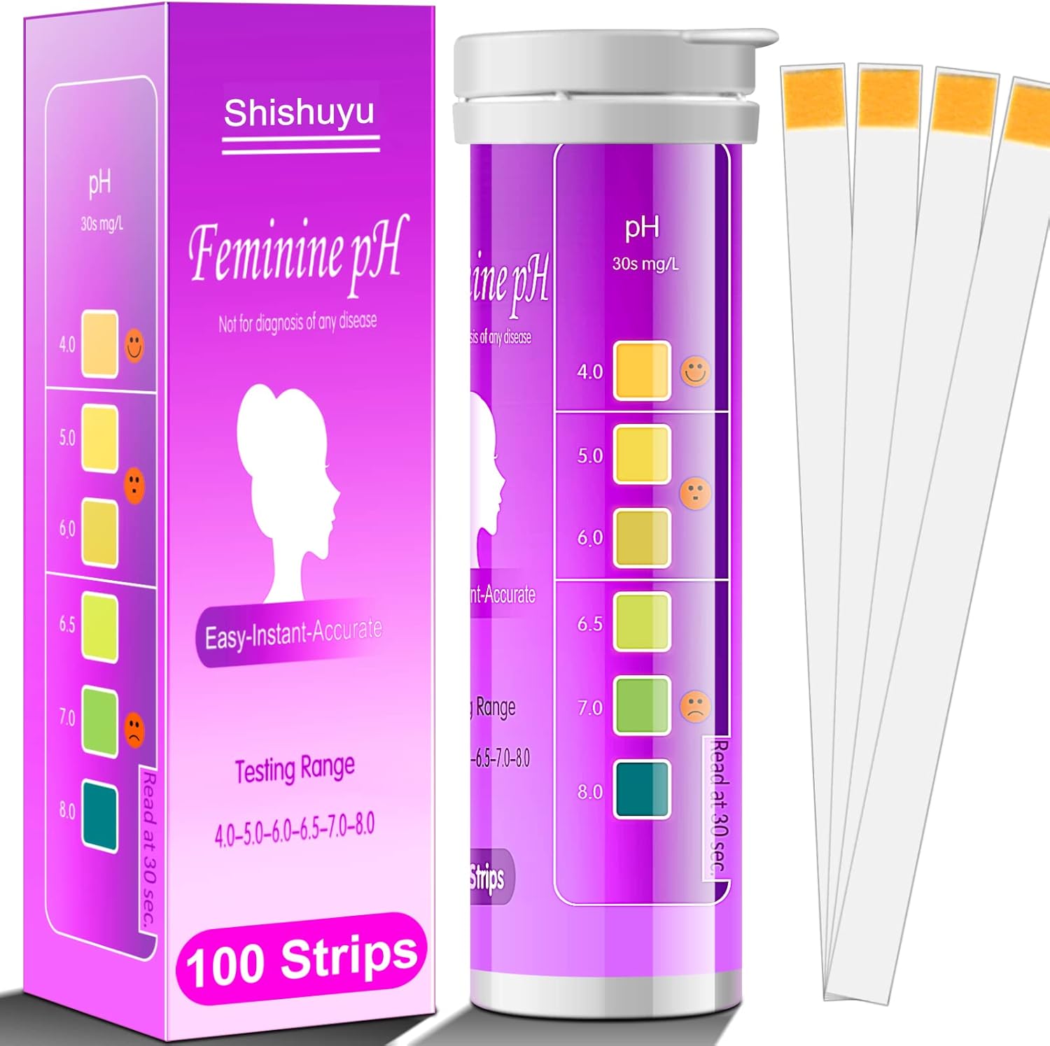 100 Strips Vaginal ph Test Strips for Women. Feminine pH
