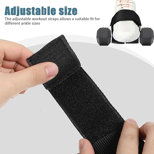 Miniatura 3 de Kisangel 2 piezas de mancuernas para pies, levantamiento de pesas, correas de tobillo ajustables, soporte de peso para entrenamiento de gimnasio,