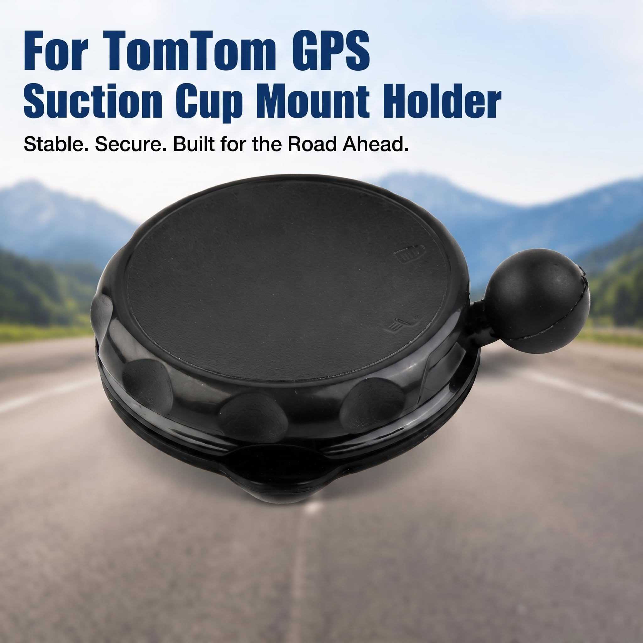 Supporto A Ventosa Per TomTom Go Live 800/825 E Via Series – Staffa Per Auto Con Attacco A Sfera, Fissaggio Sicuro Al Parabrezza - 3