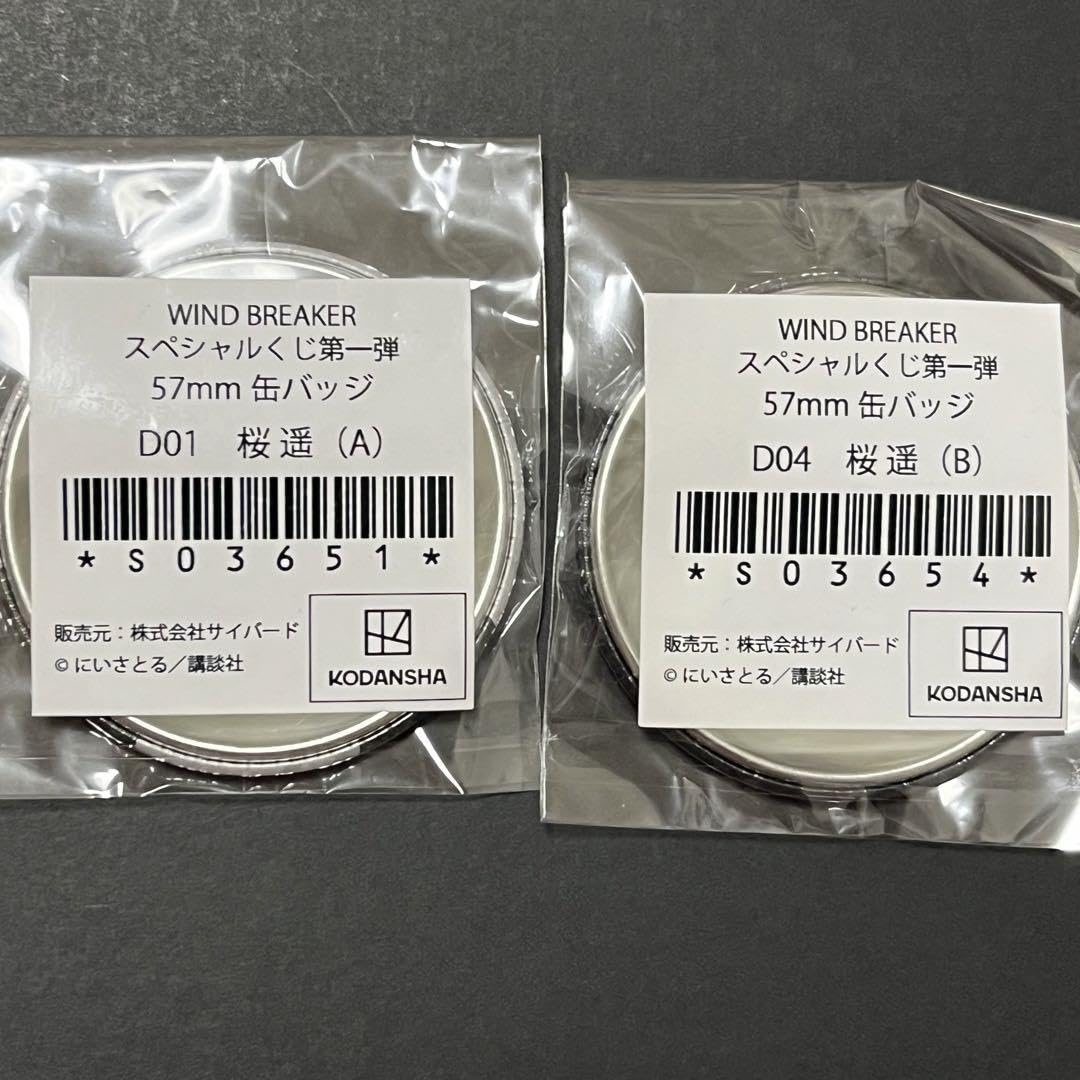 WINDBREAKER ウィンブレ 桜遥 スペシャルくじ 缶バッジ 2個 【公式通販】