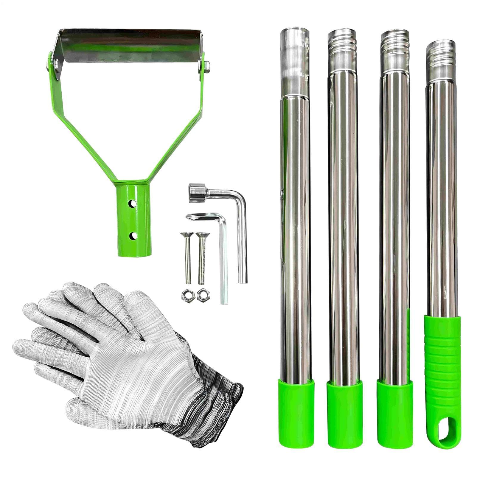 Zappa da Giardino | Pala con Manico Lungo a Impugnatura Ad Anello Robusta - Zappa Diserbante Per Giardinaggio - Per Scavare, Allentare, Zappare, Bordare, Trincee, Cortile, Fattoria, Patio, Prato,