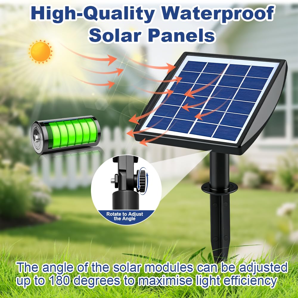Ossigenatore per Laghetto, 2W Ossigenatore Laghetto con Batteria da 2200 mAh, 2 Mode Pompa Laghetto Solare con Pietra Aerea e Tubo, per Laghetti da Giardino, Pesca e Coltura Idroponica