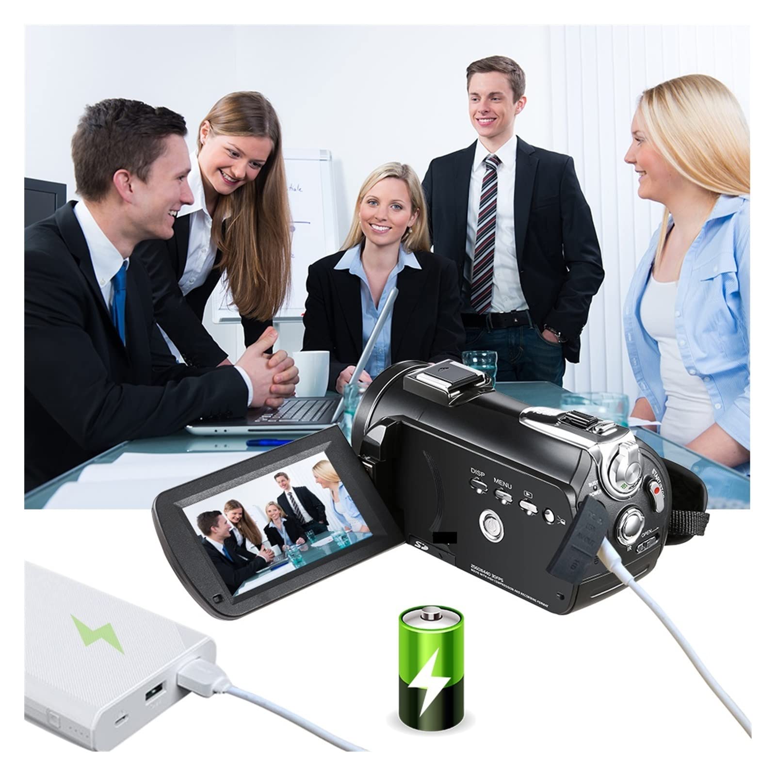 Fotocamera digitale HD per la fotografia, Videocamera 4K IR Night Vision WiFi Videocamera digitale Videocamere Vlog professionali Fotografia Full HD Configurazione semplice