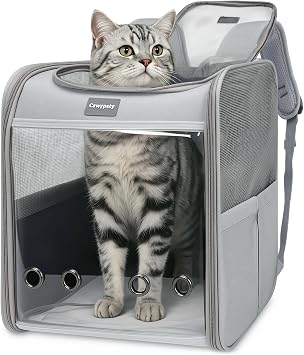 Cawypety Cat Carrier Backpack Bubble Pet Carrier for Cats and Small Dogs
