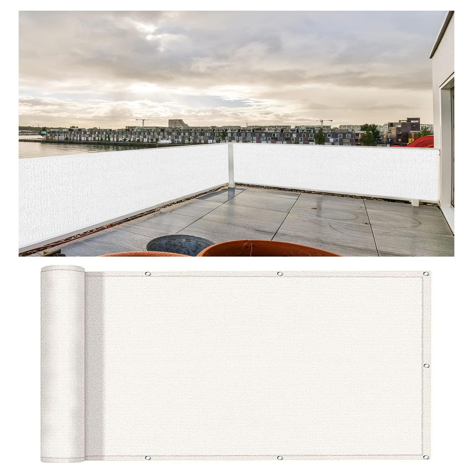Protection contre soleil et vis-à-vis avec ce cache vue balcon