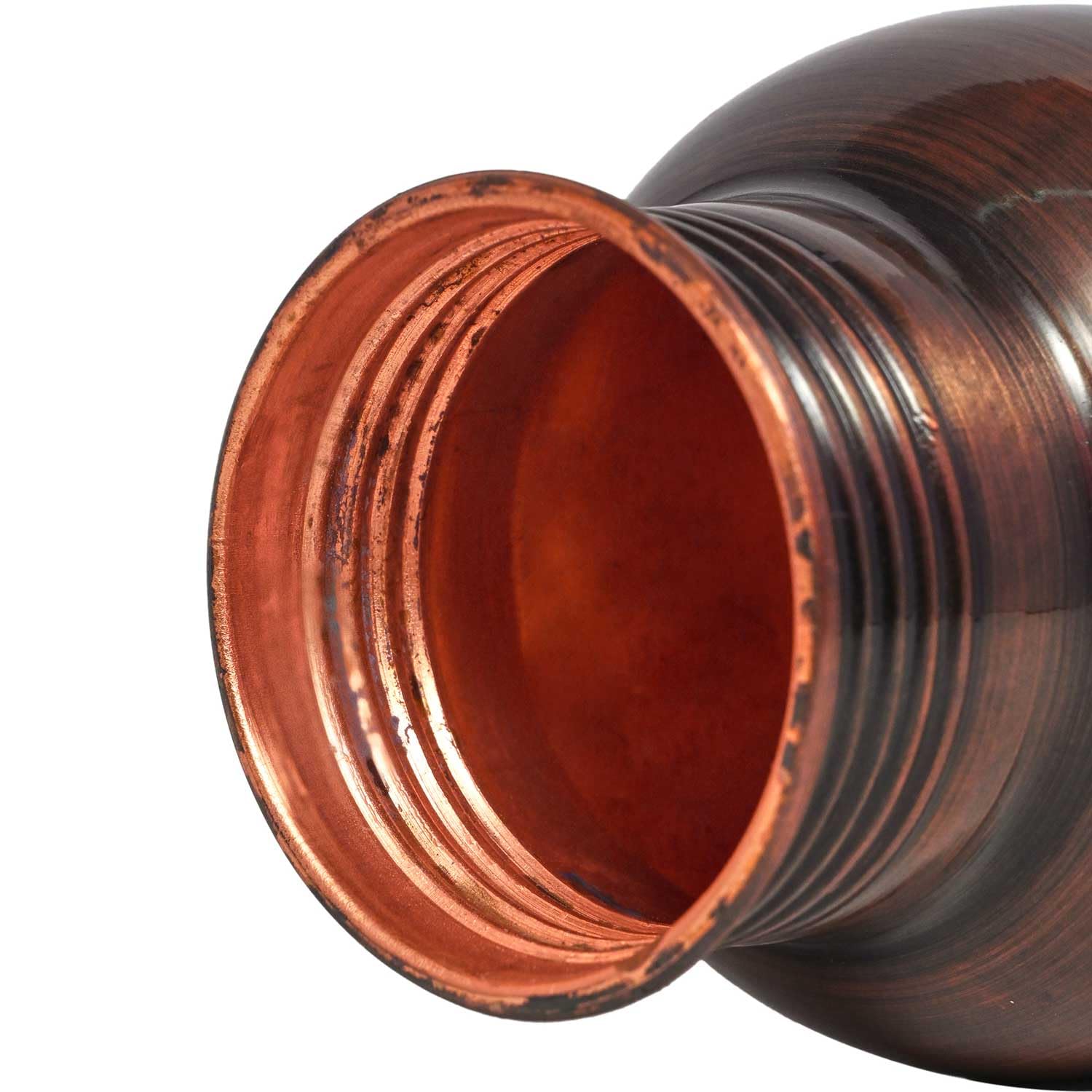 ANCIENTIMPEX Bottiglia di rame Premium Retro Finish, capacità 950 ml per benefici per la salute ayurvedica