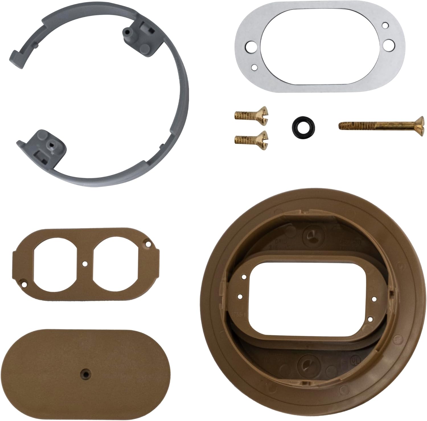 Carlon E97DSC Duplex Receptacle Flush Mount Carmel Cover