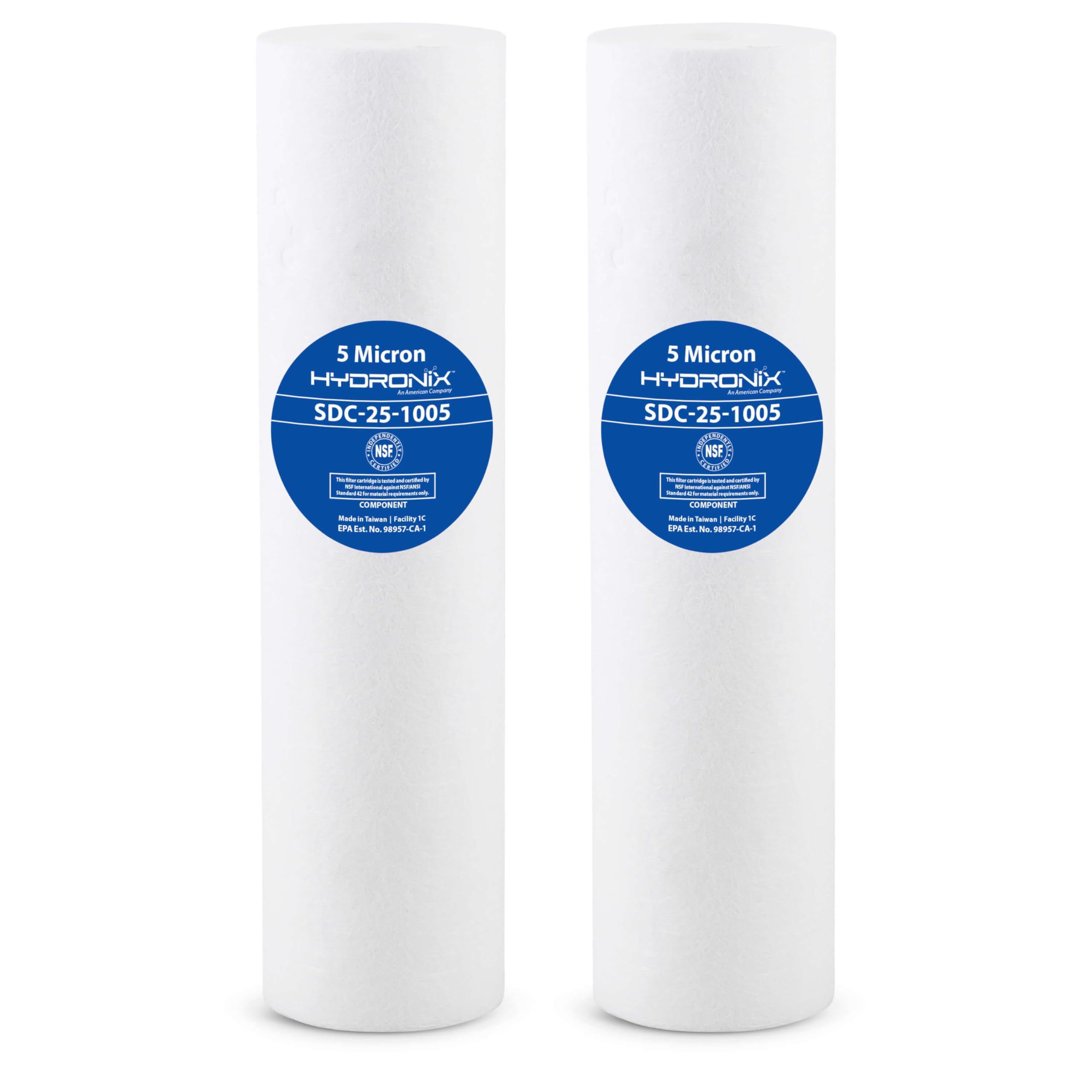 Hydronix SDC-25-1005 Whole House RO Reverse Osmosis Sediment Water Filter Cartridge 2 5 x 10 - 5 micron