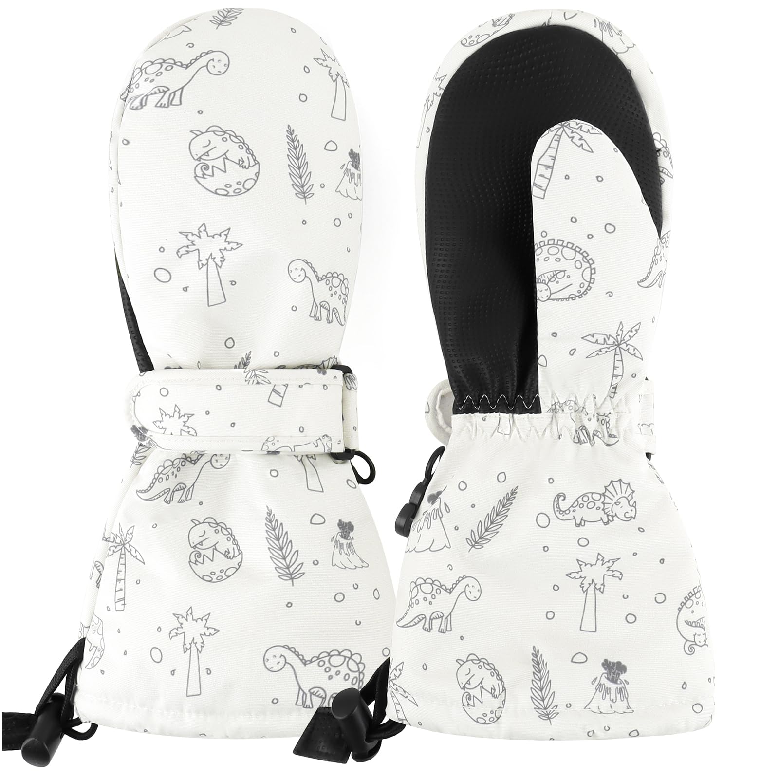 Duoyeree Toddler Winter Gloves, Waterproof Fleece Lined Ski Mittens 1-6Y