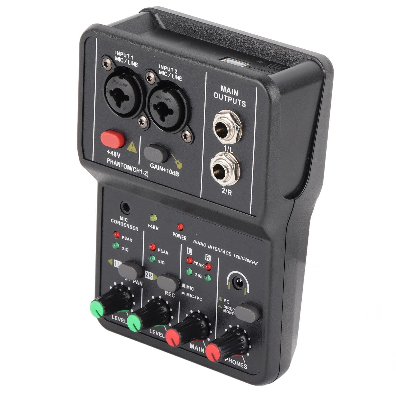 Kontroler DJ-ski, Konsola miksera z kartą dźwiękową USB 48 V - kompaktowy mikser