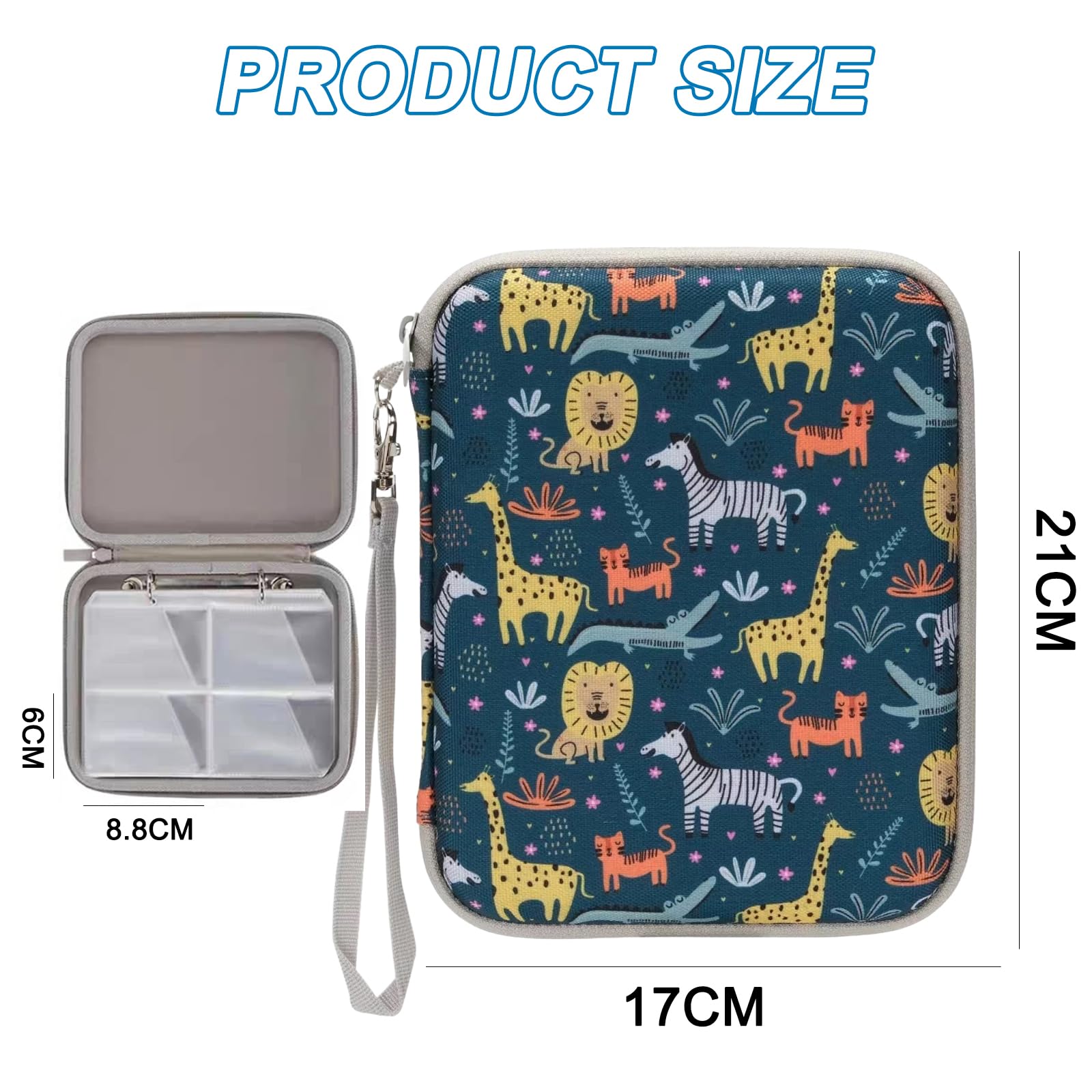 Noaya Card Case Card Holder, 80 Pockets Card Binder Folder with Zipper - Image 2