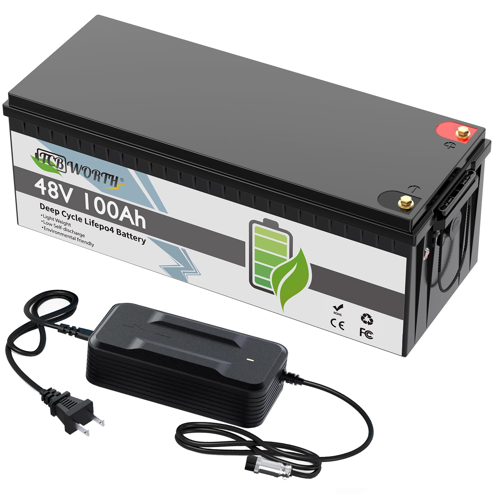 Amazon.co.jp: TCBWORTH 48V 100Ah LiFePO4 バッテリー リン酸鉄