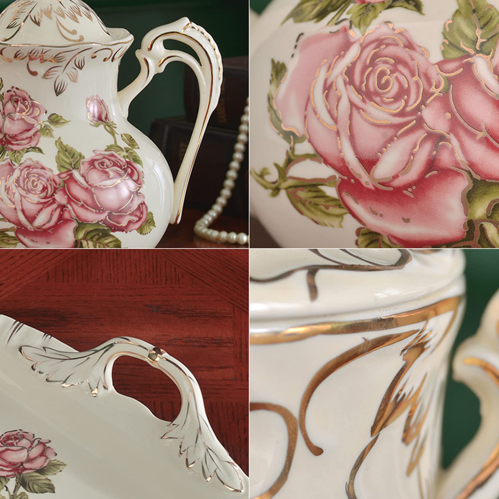 Juego De Tazas con Tapa con Bandeja para Tazas (400 Ml) 13.5 Onzas, Tazas Cappuccino Latte Mocha, Taza De Té para Fiesta, Tazas De Café De Porcelana, Juego De 5