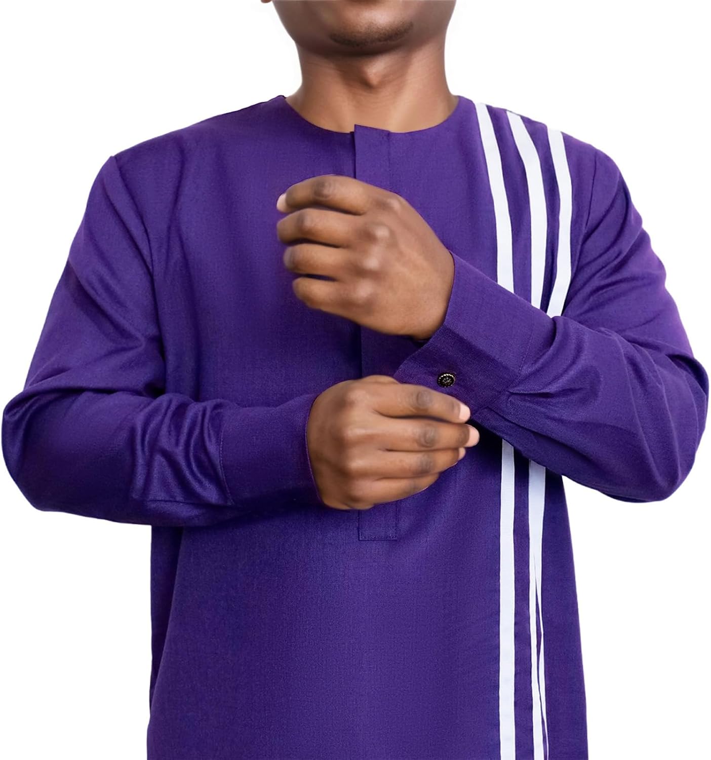 African Men‘s Party Suit Two Pieces Set Dashiki Shirt Pant Tracksuit Long Sleeve Outfit