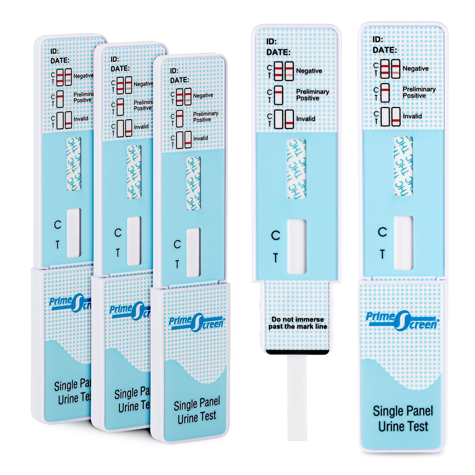 PrimeScreen Drug Testing Kits for Cannabis Marijuana Drug Tests 5 Pack, Expired on 2/11/2025