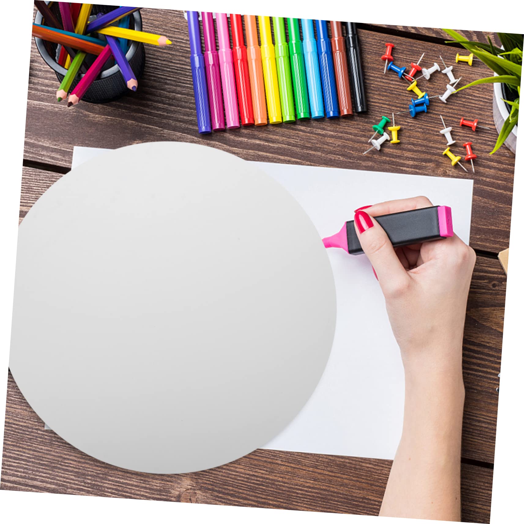Panneau de Toile Rond Toile Ronde pour Peinture à L’Huile DIY