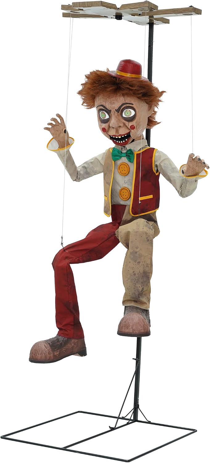 Spirit Halloween 7 Ft 7 In Bobby Strings Animatronic, Multicolor